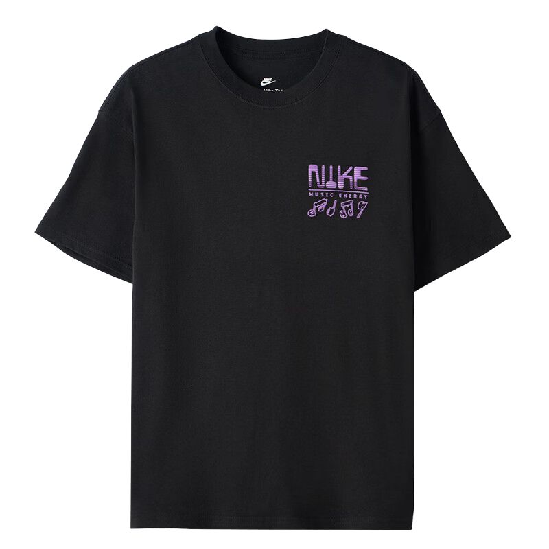 Nike T Shirts Men's Black Crew Neck Moderate