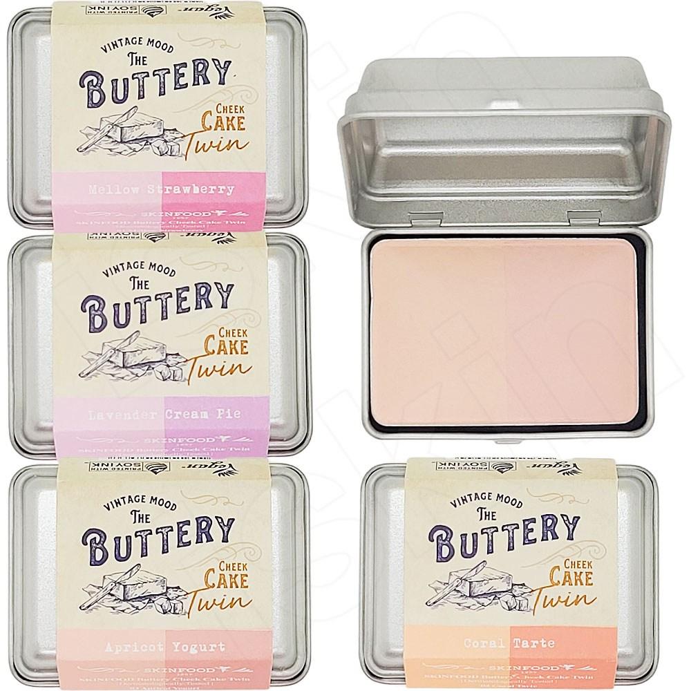 Румяна SKINFOOD Buttery Cheek Cake Twin Blusher 9,5 г, 01 Mellow Strawberry, 1 шт.