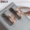 Vintage Hollow English Earrings For Women Kinel Rose Gold Color Fashion Jewelry