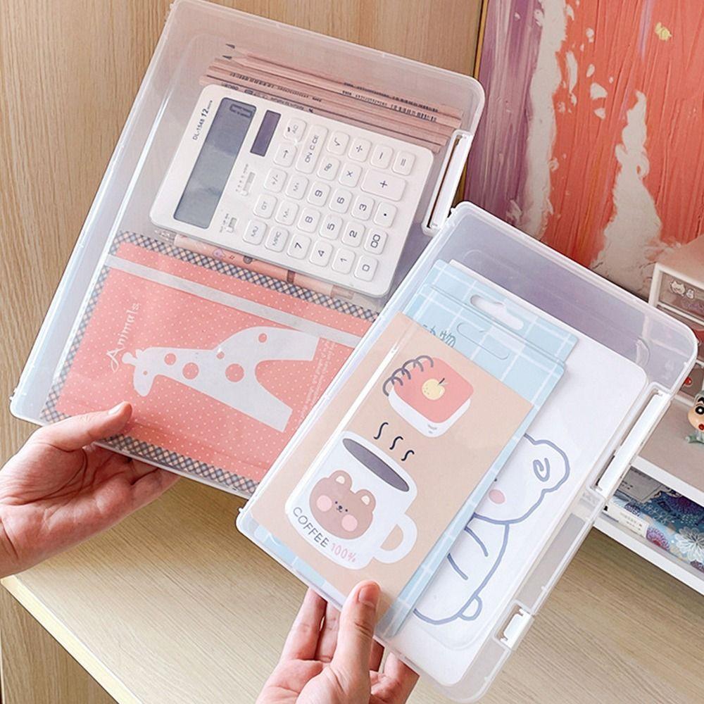 1Pcs Sorting Folder Holder File Organizer Box A4 A5 Document Case Durable A4 Paper Storage Box