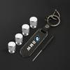 Carbon fiber Tire Valve Stems Cap Keychain Style Wheel Air Valve Cover For BMW X1 X2 X3 X4 X5 X6 X7 GT E53 E70 E71 F25 E84 M