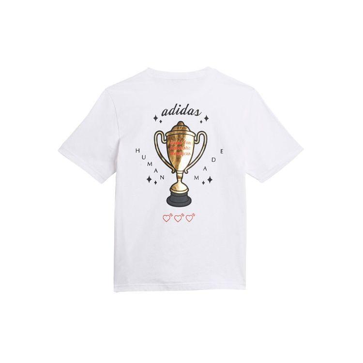 Adidas Originals X Human Made Adidas Originals Trefoil X Human Made Collaboration Повседневная спортивная футболка с круглым вырезом и дышащим коротким рукавом GV4338