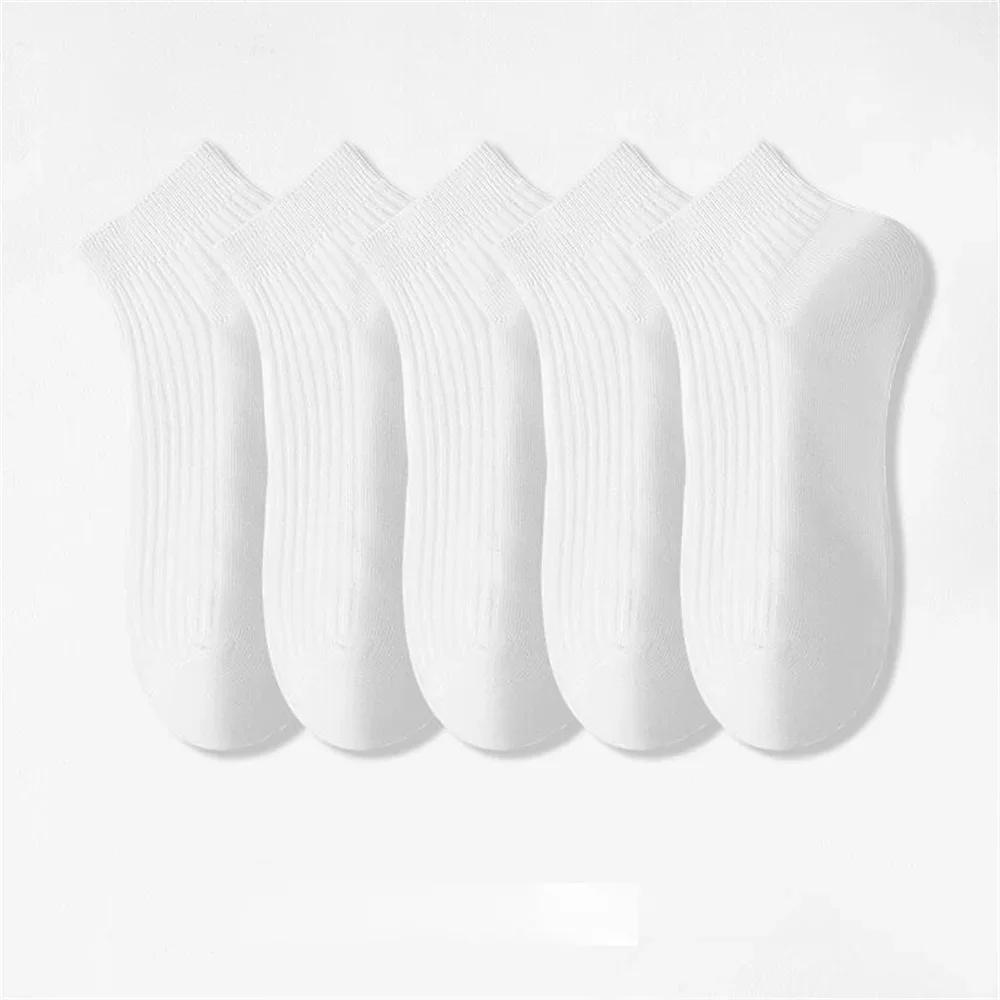 5 Pairs Ankle Socks Women Invisible Sweat-absorbing Girls Low Tube Boat Socks EU 35-40