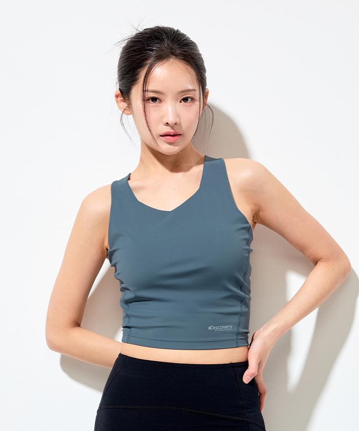 DISCOVERY EXPEDITION Freshvent Women'S Crop Daily Bra Top (Navy)
