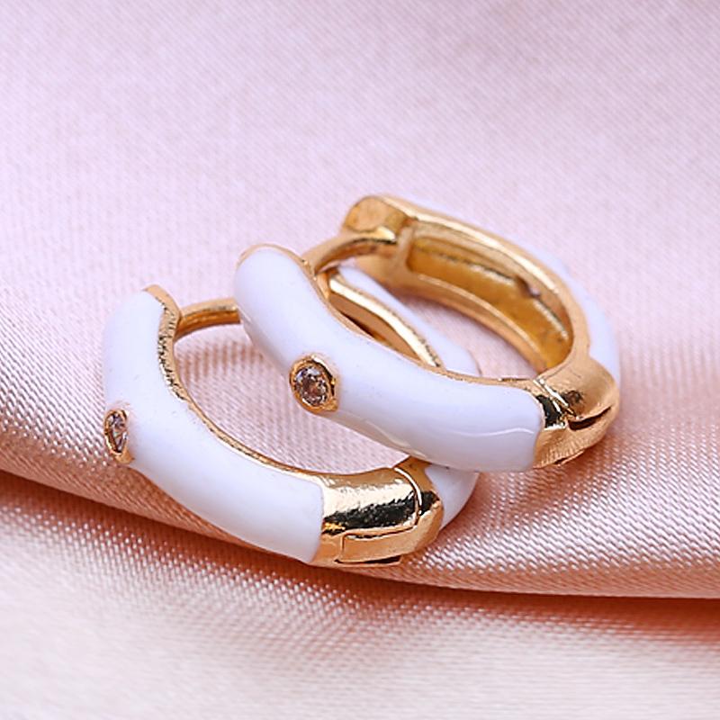 KNIKOO Круглые серьги-клипсы для женщин, модные серьги-кольца, ювелирные изделия для свадебных подарков, серьги с кубическим цирконием CZ