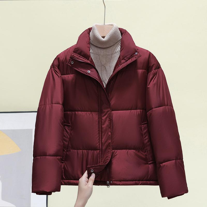 New Short Winter Stand Collar Jacket Women Warm Down Jacket Parkas Female Casual Loose Cotton-padded Coat Outwear