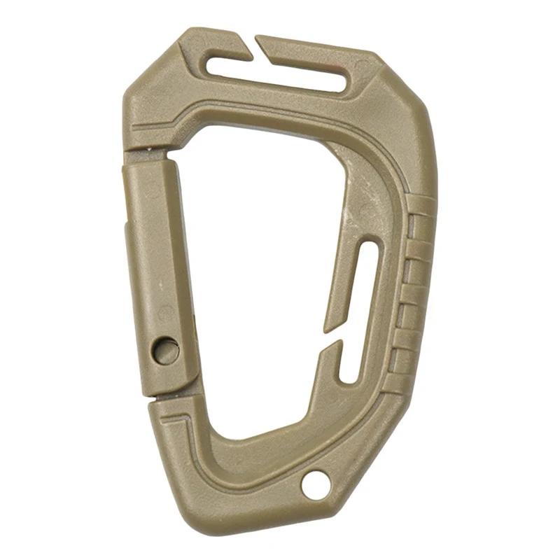 1 шт. большой D-образный пластиковый стальной тактический Molle быстрый крючок с подвесной пряжкой, зажим для уличного рюкзака для кемпинга, сумка для инструментов EDC, аксессуары