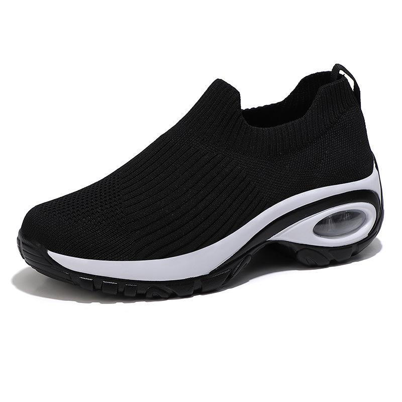 Fashion New Fashion Women's Shoes Thick Bottom Socks Shoes Dance Shoes Breathable Casual High Heels Flying Weaving Mother Shoes Sneaker