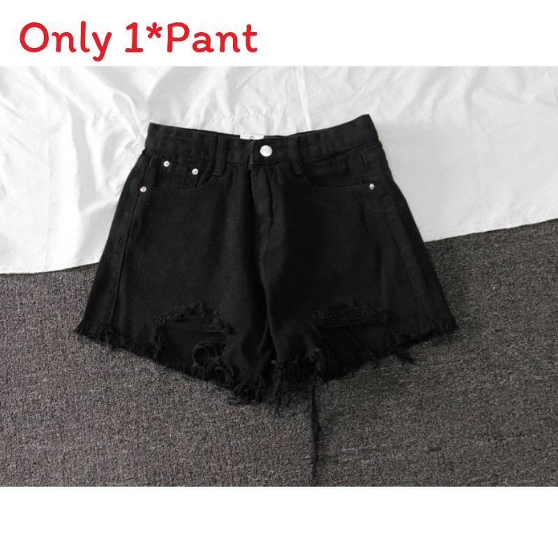 Denim High Waist Shorts With Ripped Fringe For Urban Style And Casual Summer Wear