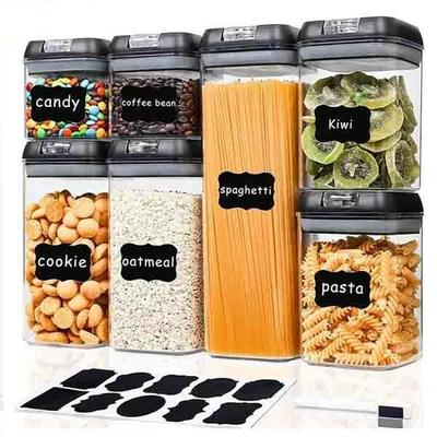 7 шт. герметичные контейнеры для хранения продуктов, набор банок для круп, пластиковый органайзер, кухонная коробка, холодильник, герметичная кладовая, канистра