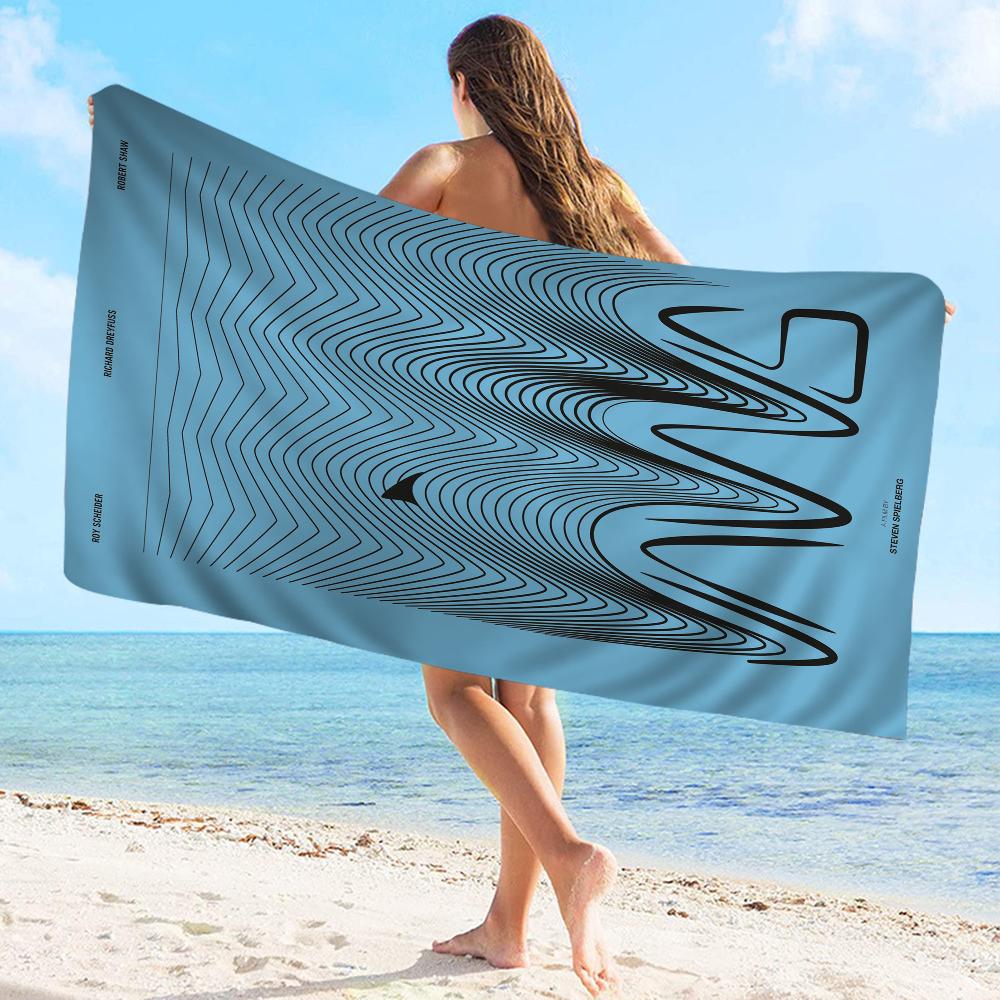 Classic Movies JAWS Movie Big Microfiber Beach Towels Quick Dry Towel Sand Beach Towels Pool Towel for Travel Swim Pool Yoga