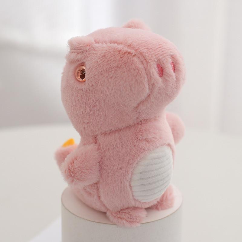 Colorful Plush Dinosaur Toy Sweet Keychain Bag Charm Adorable Stuffed Animal