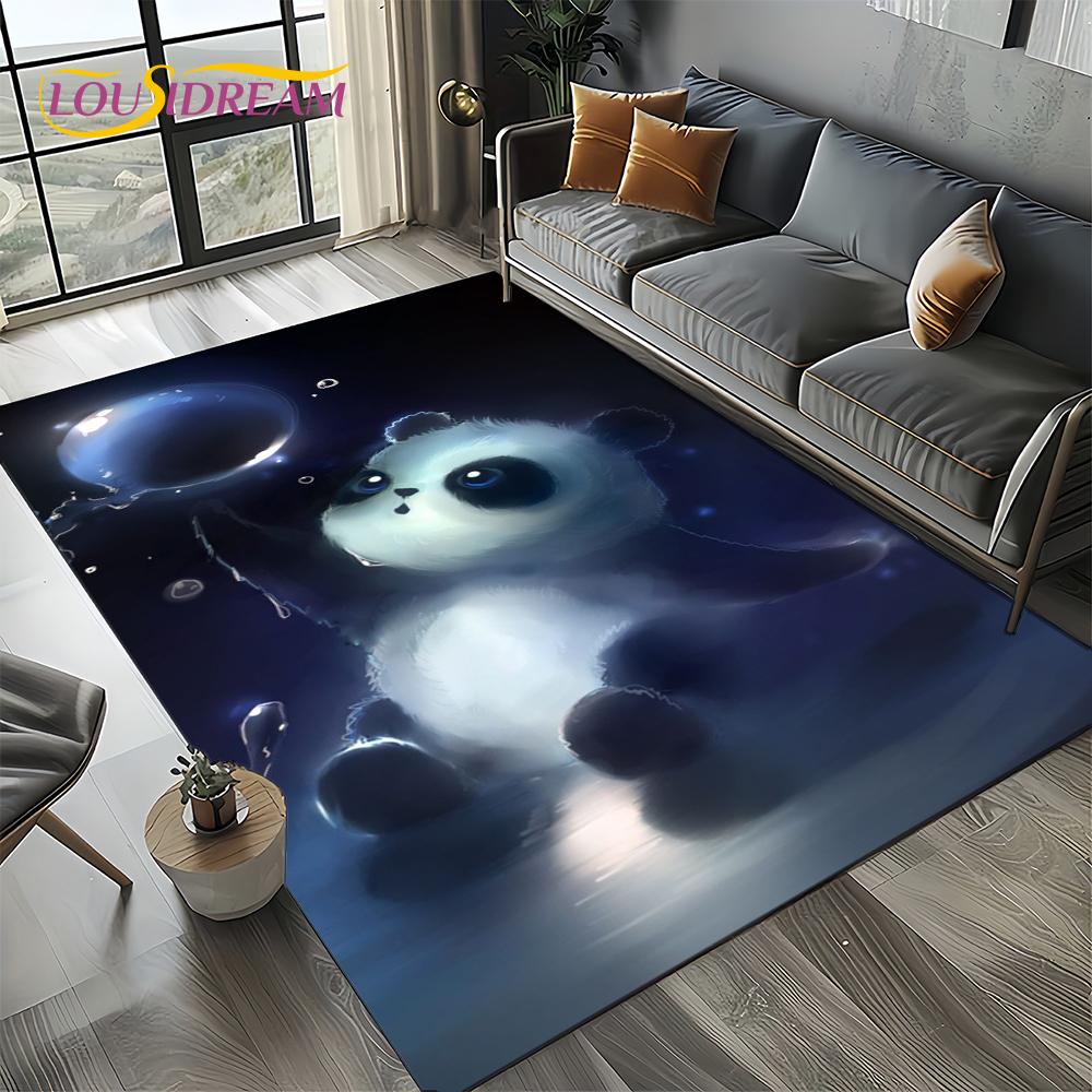 3D Мечта Животное Мультфильм Панда Милый Ковер Коврик для Гостиной Спальни Дома Украшение Дивана, Детский Коврик Нескользящий Напольный Коврик Подарок