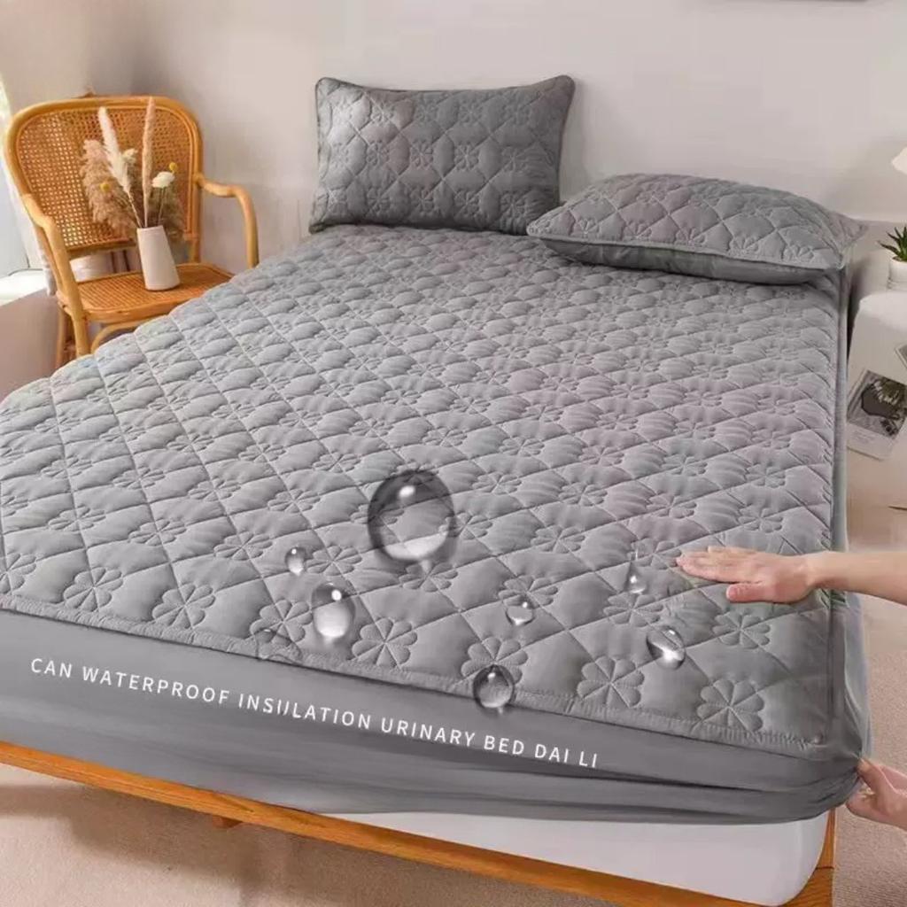 HOMZY Водонепроницаемый наматрасник с резинкой, стеганый защитный пад, покрывало, зимний чехол для матраса