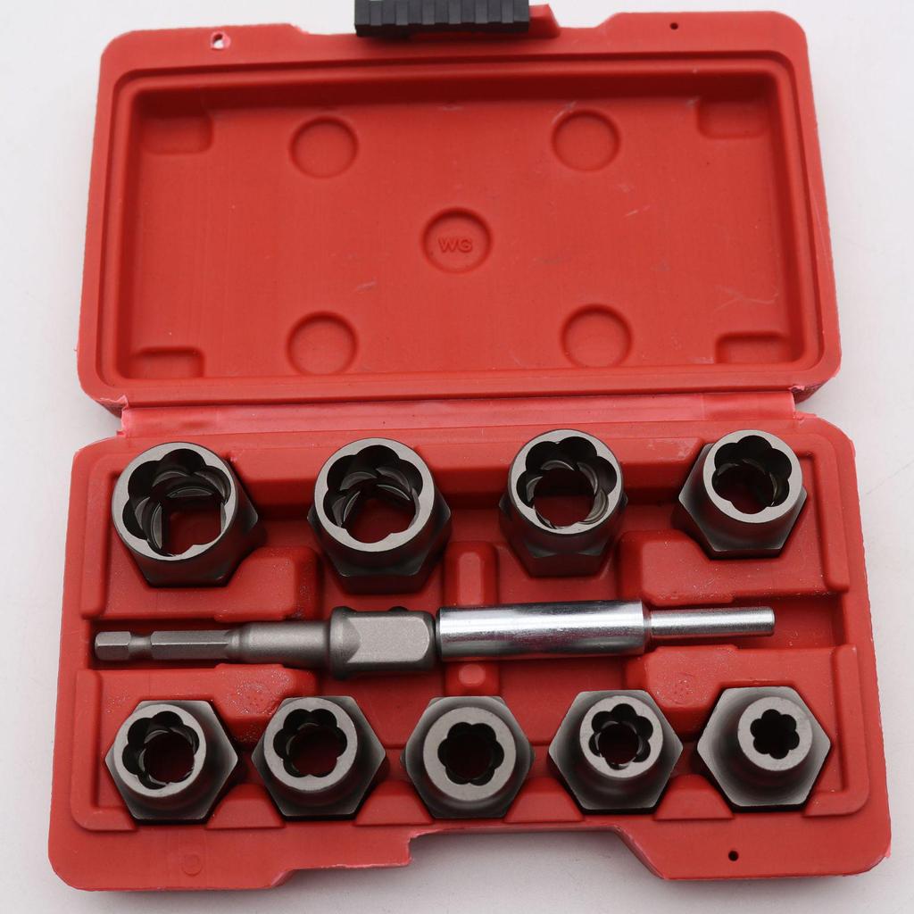 Набор из 14 экстракторов гаек и винтов для поврежденных и некомплектных крепежей