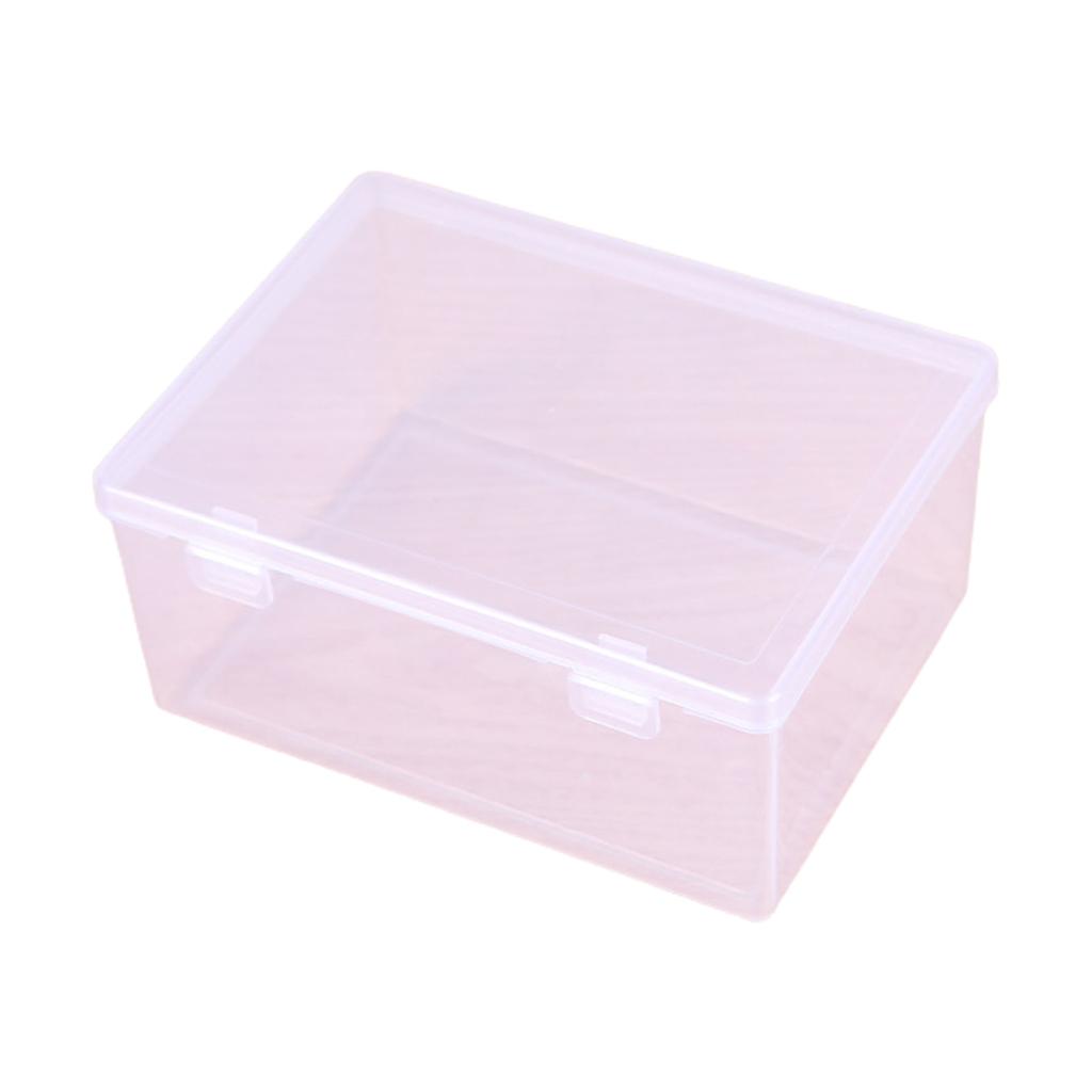 Jewelry Storage Box Practical Clear Storage Box with Lid Small Storage-Bins Transparent Storage Container for Organizing