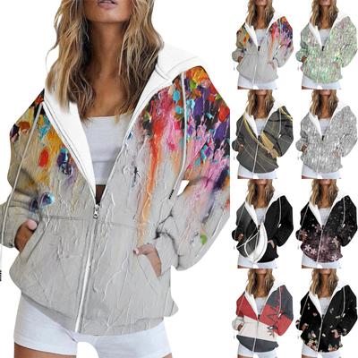 Толстовка на молнии, женские толстовки с длинными рукавами, осенние наряды, большие толстовки с капюшоном, повседневные модные куртки