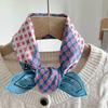 Spring and Summer New Women's Small Silk Scarf, Skin-Friendly and Comfortable Bohemian Small Square Scarf, European and American