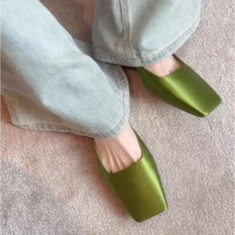 Fashion 2025Spring Summer Cover Toe Women Muels Slippers Fashion Shallow Ladies Slip On Party Dress Casual and Elegant Female Shoes