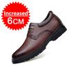 Мужские кожаные туфли для увеличения роста, удобные шнурованные повседневные туфли-лифты, дышащая стелька для увеличения роста 8 см, спортивная обувь