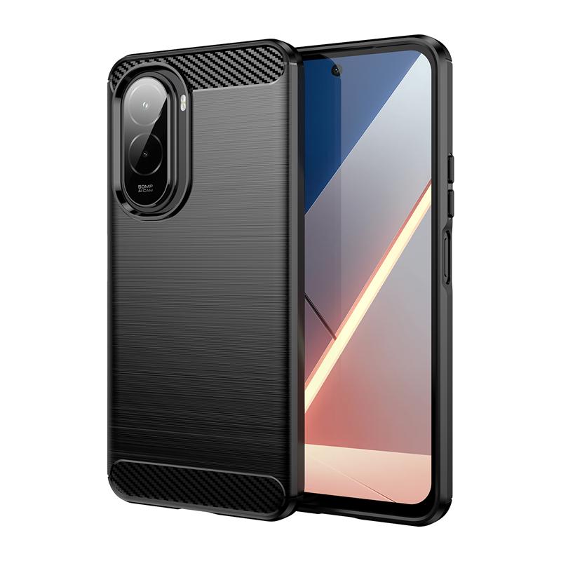 Для чехла Xiaomi Poco M7 Чехол Poco M7 Plus Противоударный Защита от ударов Мягкий силикон Карбоновое волокно Задняя крышка Для чехла Poco M7 6,9 дюйма
