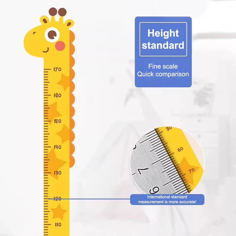 Милый мультяшный стикер высоты единорога динозавра жирафа настенная линейка для измерения высоты наклейки для детской комнаты декор детского сада
