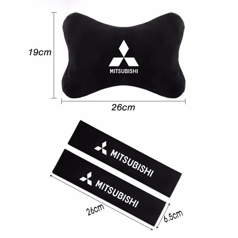 pdsh9 For Mitsubishi ASX Chaveiro Lancer Outlander Pajero EX Car Neck Pillow Headrest Belt Shoulder Pads Auto Accessories