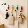 Heavy Duty Hanging Hooks 2PCS Chili Adhesive Hooks, Cute Decorative Punch-Free Wall Hangers, Traceless Seamless Storage for Kitchen Bathroom