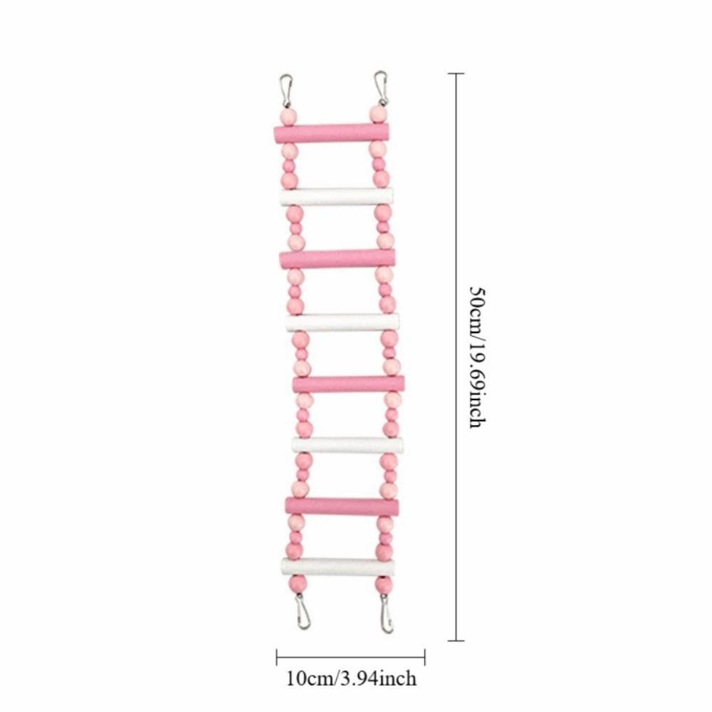 Colorful Wooden Parrot Ladder 8/10/12 Step Ladders Bird Perch Stand Toy  Bird Cage Decoration