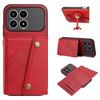 Чехол для телефона Xiaomi Poco F8 Pro / Redmi K90 5G со слотами для карт, подставкой, из кожи + ТПУ