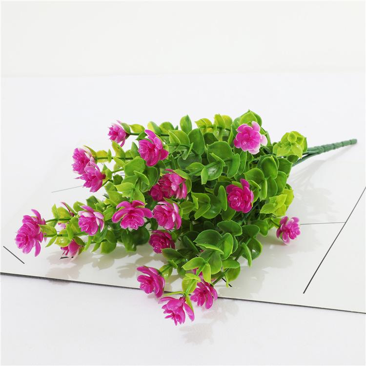 6 Bundles Artificial Flowers UV Resistant Fake Plants Faux Plastic for Indoor Outdoor Hanging Plants Garden Porch Window Box Home Wedding Decor