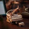 ROKR 3D головоломка пианино механическая музыкальная шкатулка автоматическое воспроизведение требуются батарейки деревянный 3D деревянный пазл набор для творчества DIY сборная модель подвижная модель