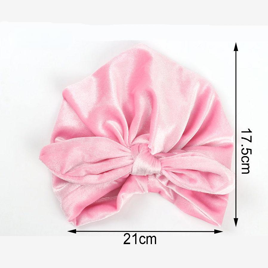 1 шт., золотая бархатная шапочка-тюрбан для младенцев, детей, новорожденный, стильная шапочка с узлом на ушах, головной убор, подарок на день рождения, реквизит для фотосъемки