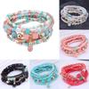 6 Colors Women Bohemian Multilayer Bracelet Creative Turquoise Beaded Bangle Fashion Jewelry