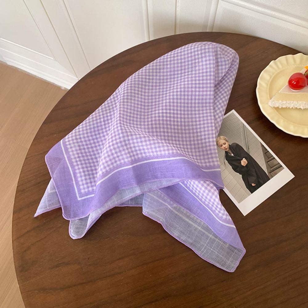 Шелковый летний треугольный платок в пасторальном стиле женская повязка для волос винтажный свежий цветочный ободок для путешествий