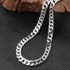 Luxury 925 Sterling Silver 8mm Horse Chains For Men Necklace Vintage Thai Silver Steampunk Biker Necklaces Jewelry