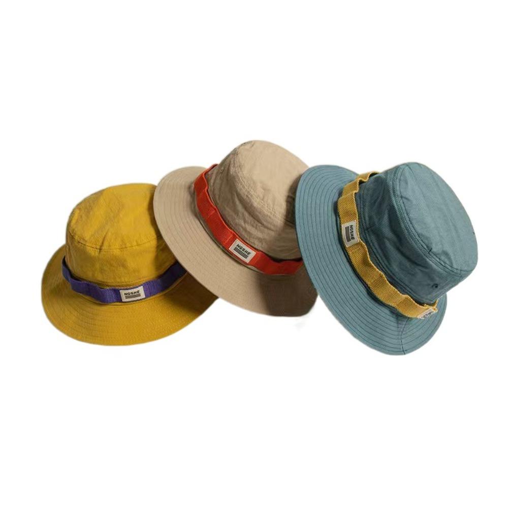 Contrast Color Fisherman Hat Breathable Mountaineering Hat Cute Sun Hat  Travel
