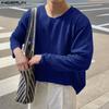 Men V Neck Long Sleeve Woolen Pullovers Tops Spring Autumn Warm Knitted Sweaters