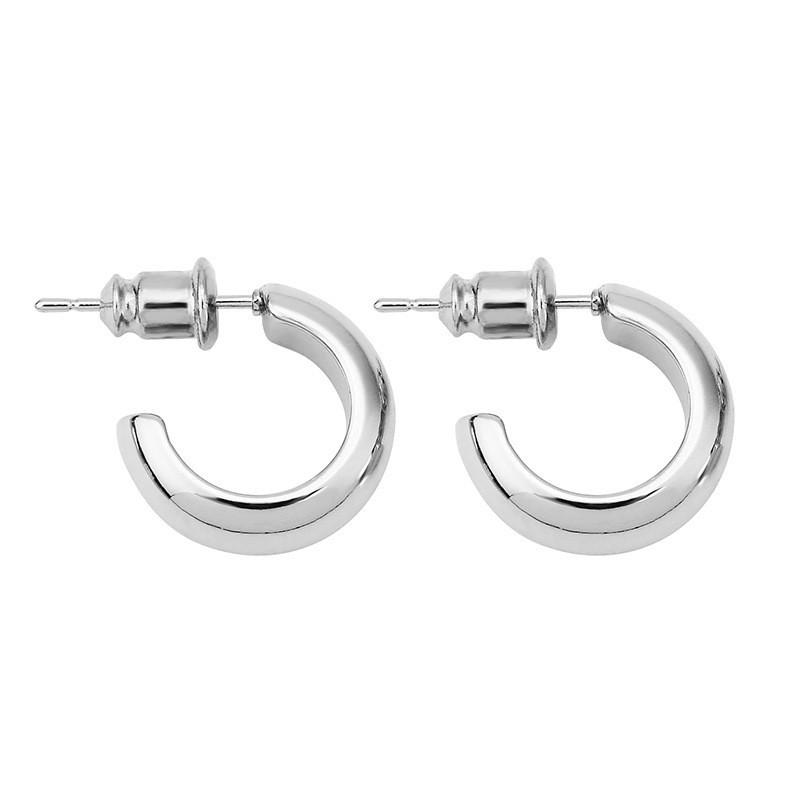 Trendy Water Drop C-Shaped Lightweight Stud Earrings with Versatile Bean Ear Cuffs