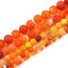 1 нить/лот 4 6 8 10 12 мм оранжевый матовый натуральный камень полосатый агат круглые свободные бусины для браслетов своими руками ювелирные изделия принадлежности