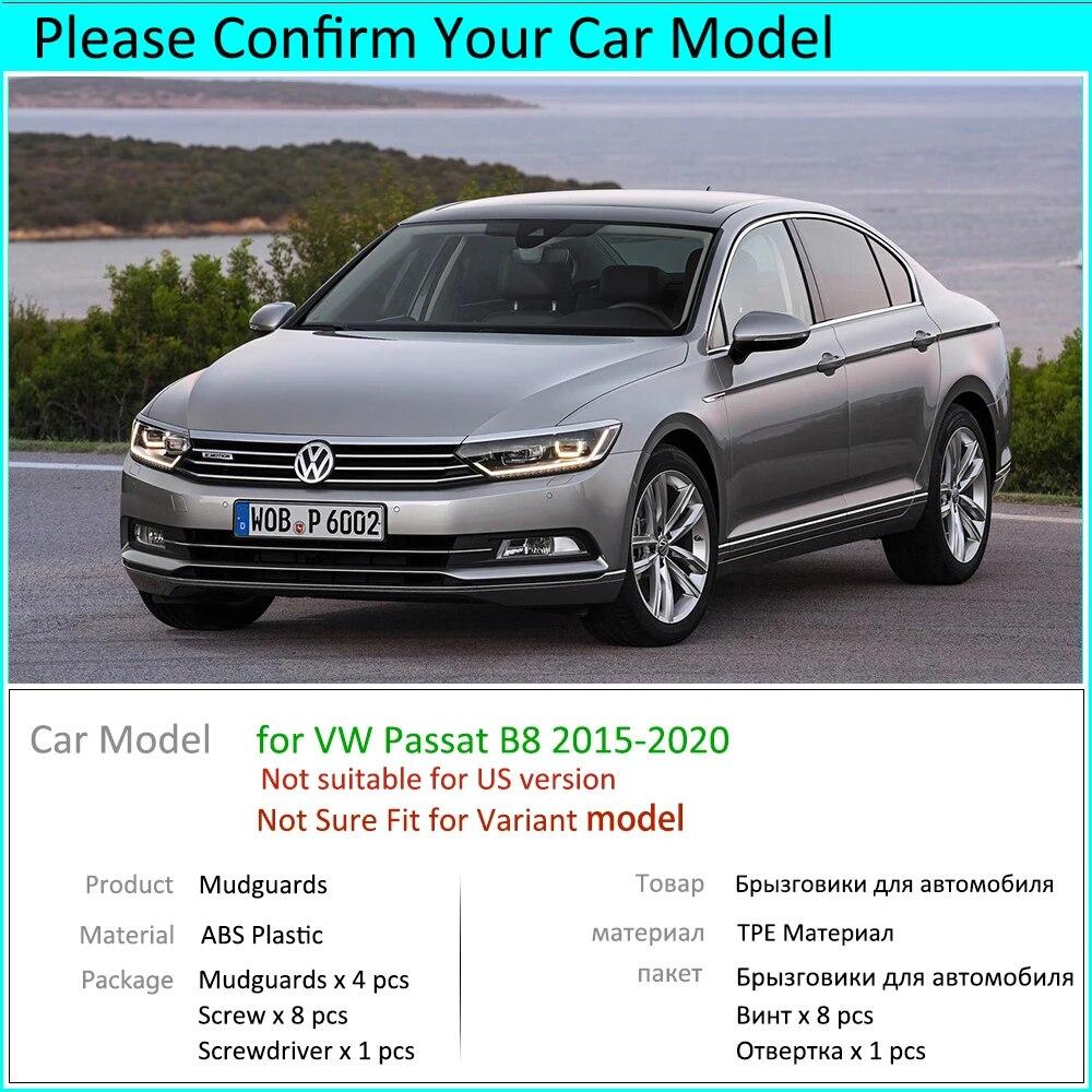 For VW Volkswagen Passat B8 2015 2016 2017 2018 Mudguards Mudflap Fender Mud Flaps Splash Guards Front Car Accessories