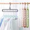 Clothes Hanger Clothes 9 Hole Towel Hook Closet Organizer Plastic Storage Rack