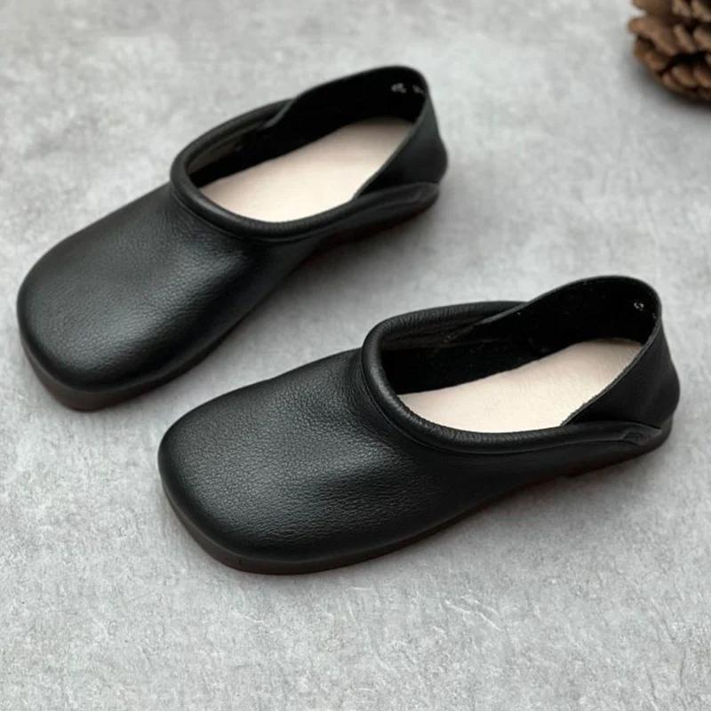 Flats Women Loafers Shoes Designer Leather Casual Shoes Autumn Soft Oxford Shoes 2024 New Trend Walking Cozy Chaussures Femme