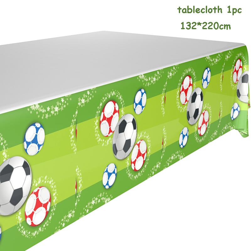 Золотой Мир Футбол Футбол Дети День Рождения Украшения Тарелки Соломенные Гирлянды Сумка для трофеев Скатерть Футбольная Вечеринка Товары