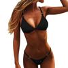 Сексуальная девушка, сексуальное бикини, женский купальник, женские однотонные микро мини-стринги, комплект бикини с пуш-ап, купальный костюм