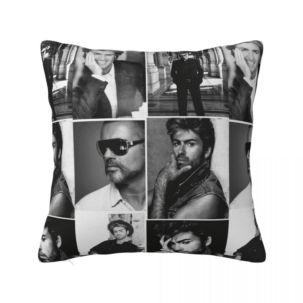 George Michael British Singer Pillow Cover Polyester Pillow Case Cushion Cover Funny Design Pillowcases For Bedroom Home Decor