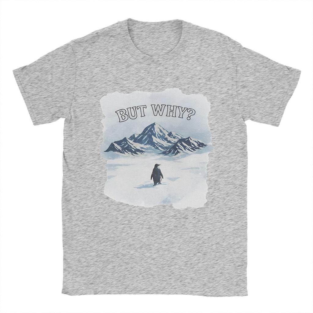 Oversized T Shirt Summer Funny Nihilist Penguin But Why Hip Hop TShirts Pure Cotton Tshirt for Unisex Y2K Retro Print Top Tees