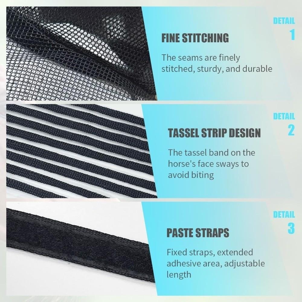 Breathable Mesh Fly Protector Mask UV Protection Horse Fly Cover Horse Face Mask Stable Use