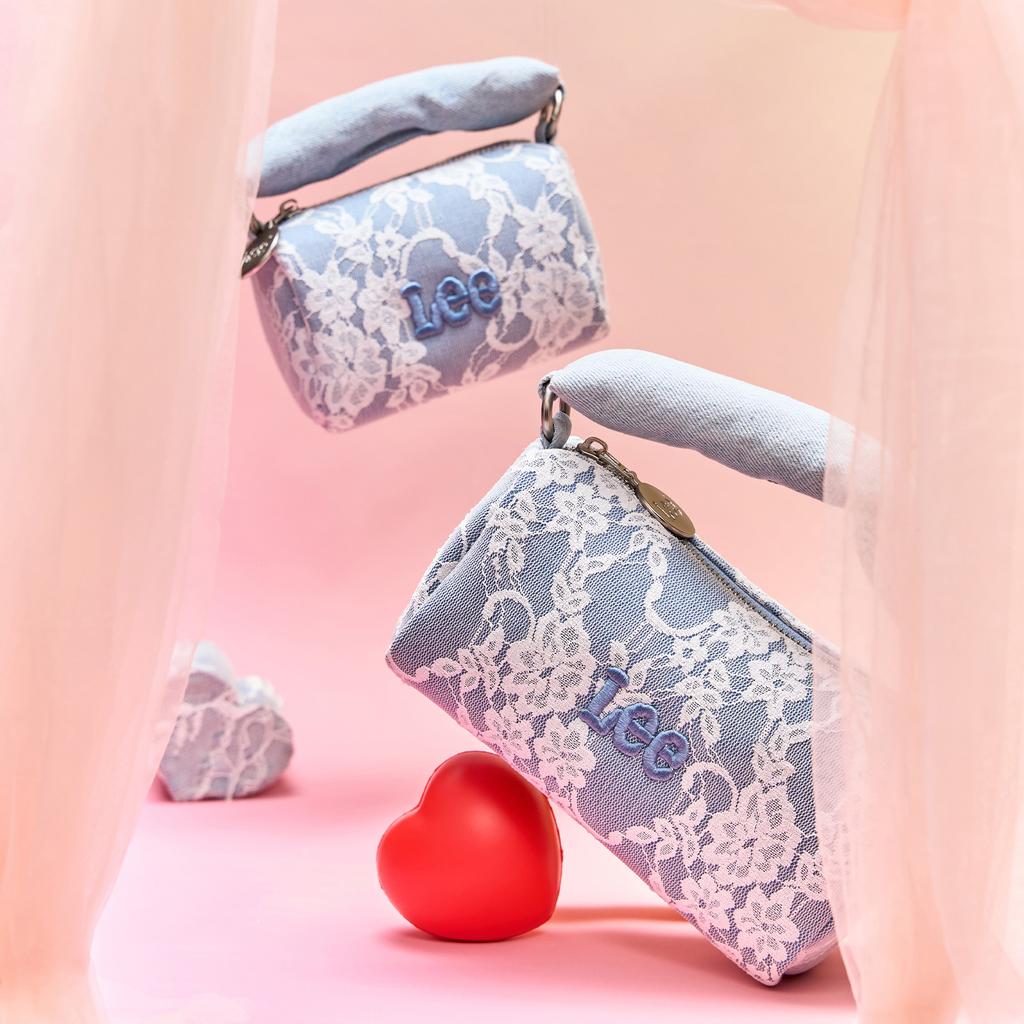 New Lee Fabric Handbag, Shoulder Bag, Crossbody Bag Large Size Women's Blue LE250038L-501