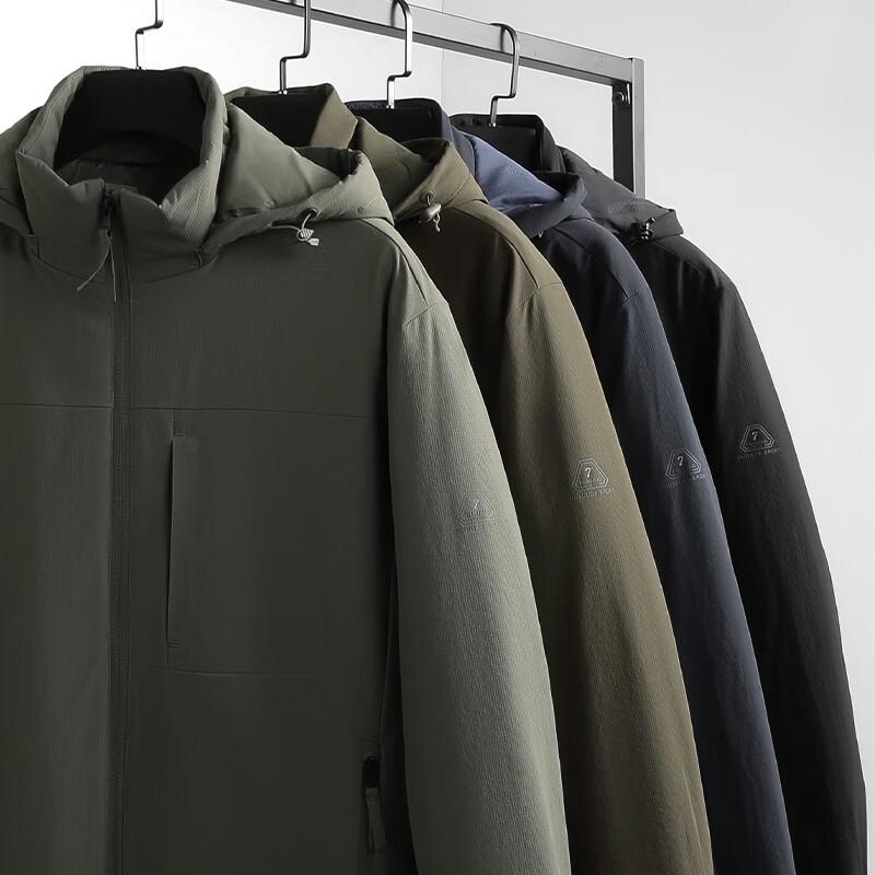 Мужская утепленная куртка большого размера свободного кроя на осень/зиму